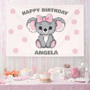 Lona Bebé rosa Koala Bear