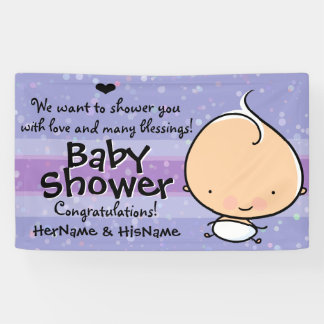 Lona Bebé Shower.New Baby.Surprise Party.Customizable