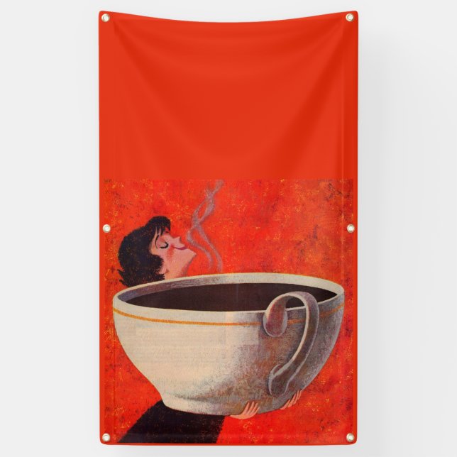 Lona bebedor de café grande (Vertical)