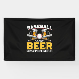 Lona Bebedor de cerveza béisbol humor de cerveza cumple