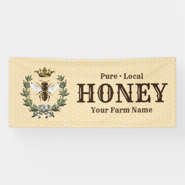 Lona Bee Wreath y Crown Honey (Horizontal)