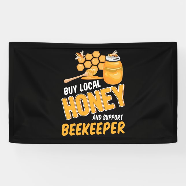 Lona Beekeeper Compra Miel Local Y Ayuda A Beekeeper (Horizontal)