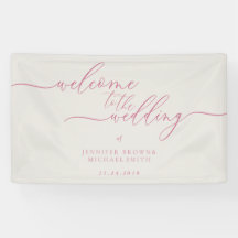 Beige rosado simple bienvenida moderna al Boda