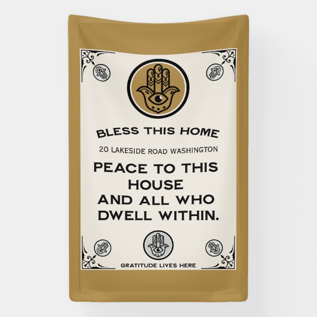 Lona Bendición de nuevo hogar (Vertical)