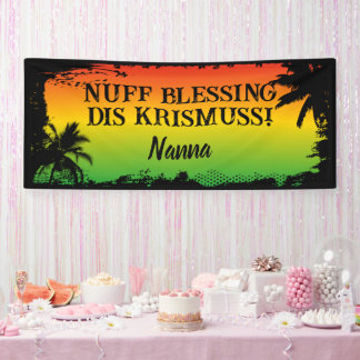 Lona Bendiciones de Navidades rastas jamaiquinos