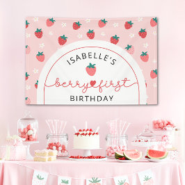 Lona Berry First Birthday 1er cumpleaños Fiesta de fres