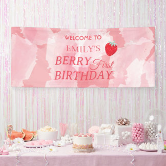 Lona Berry First Birthday Banner