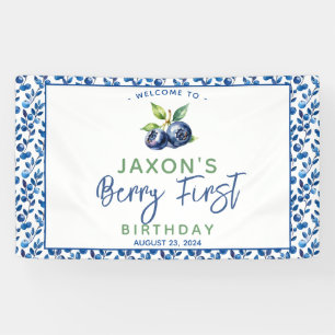 Lona Berry First Blueberry Primer Fiesta de cumpleaños
