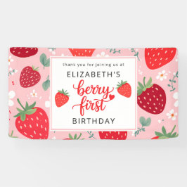 Lona Berry First Cute primer Chica de cumpleaños Strawb