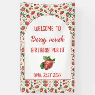 Lona Berry First Strawberry Chica primer Fiesta de cump