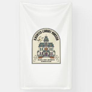 Lona Biblioteca Embrujada Salem Fantasma Vintage Hallow