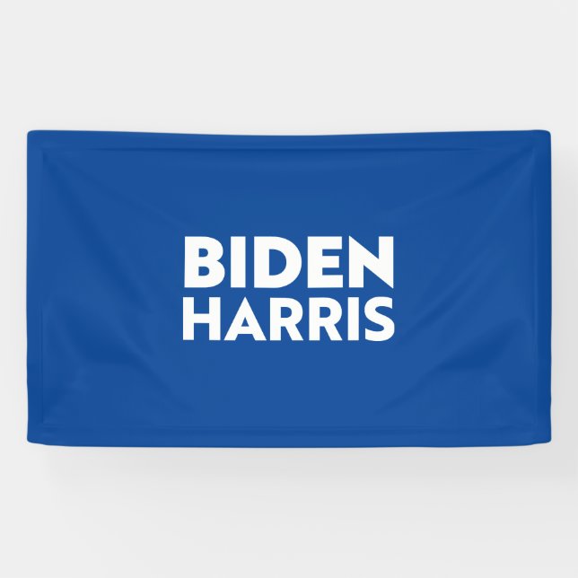 Lona Biden Harris, blanco azul (Horizontal)