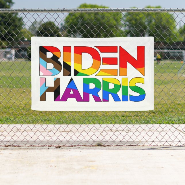 Lona Biden Harris Orgullo Progresista LGBTQ+ (In situ)
