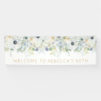 Bienvenida 60 cumpleaños nombre fiesta de flores h