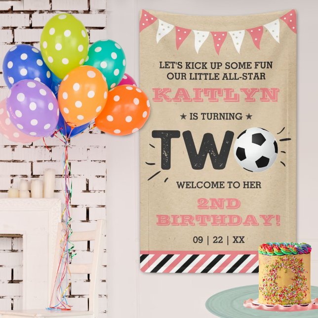 Lona Bienvenida a 2º cumpleaños de la pelota de fútbol  (Subido por el creador)