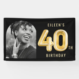 Lona Bienvenida a 40.º Fiesta de cumpleaños