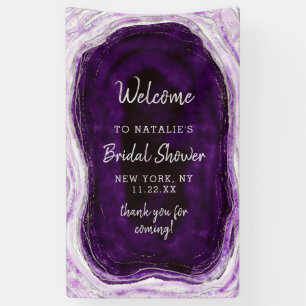 Lona Bienvenida a Amethyst Purple & Silver Bridal Showe