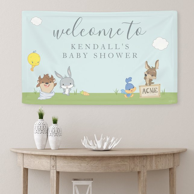 Lona Bienvenida a Baby Shower de LOONEY TUNES™ (Banner on wall)