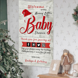 Lona Bienvenida a Baby Shower de Merry Little Navidades
