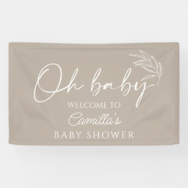 Lona Bienvenida a Baby Shower Neutral para el género de