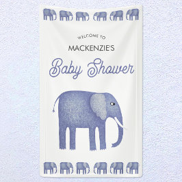 Lona Bienvenida a Elephant Baby Shower