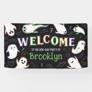 Lona Bienvenida a Fiesta de Boo Day Spooktacular Bats &