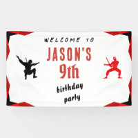 Bienvenida a fiesta de cumpleaños de Ninja Boy