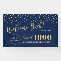 Bienvenida a Fiesta de Reunión de Clase Confetti d