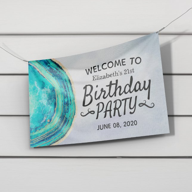 Lona Bienvenida a Geode del Feliz Cumpleaños Fiesta Ver (Subido por el creador)