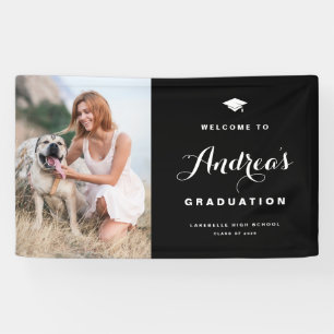 Lona Bienvenida a graduación de fotografía de caligrafí