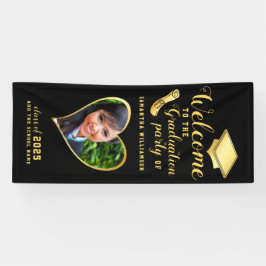 Lona Bienvenida a graduados con foto de graduación de o