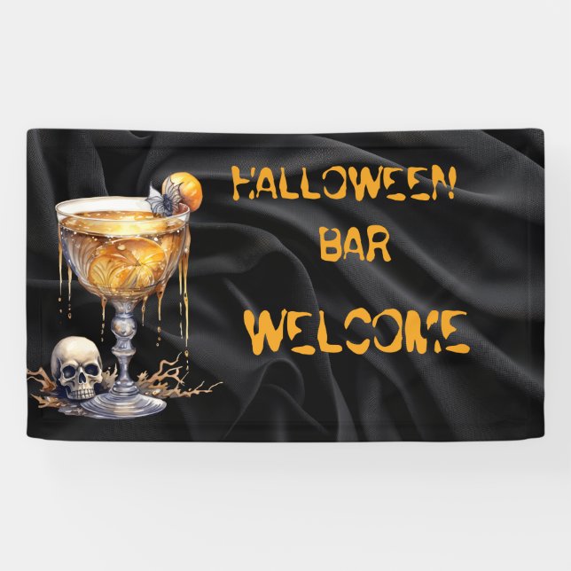 Lona Bienvenida a Halloween Bar (Horizontal)