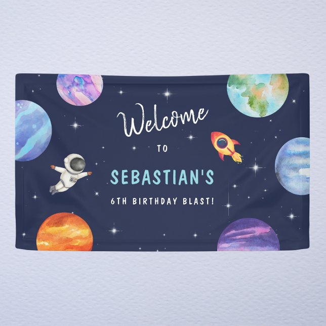 Lona Bienvenida a la acuarela del cumpleaños del sistem (Subido por el creador)