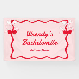 Lona Bienvenida a la Despedida de Soltera Cereza en la