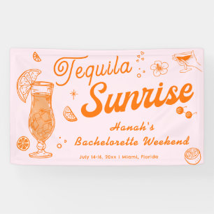 Lona Bienvenida a la despedida de soltera Tequila Sunri