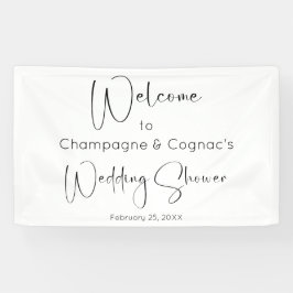 Lona Bienvenida a la ducha de la moderna escritura de l