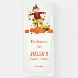 Lona Bienvenida a la ducha de novia de calabaza de espa