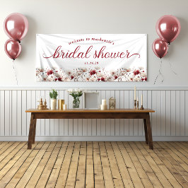 Lona Bienvenida a la ducha de novias Boho Summer Wildfl
