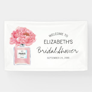 Lona Bienvenida A La Ducha De Novias Florales De Pink P