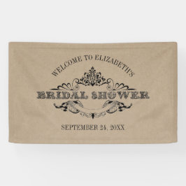 Lona Bienvenida a la ducha de novias Rústica Kraft Vint