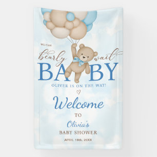 Lona Bienvenida a la fiesta de Baby Shower No podemos e