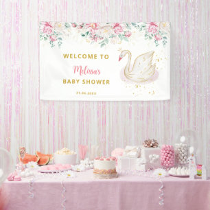 Lona Bienvenida a la Fiesta de Bebé de la Princesa Cisn