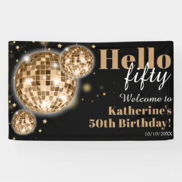 Lona Bienvenida a la fiesta de cumpleaños 50 de Black G