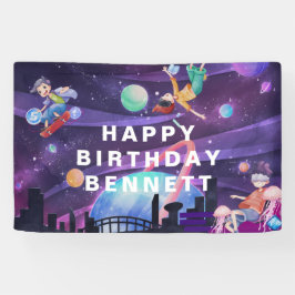 Lona Bienvenida a la fiesta de cumpleaños de juegos de 