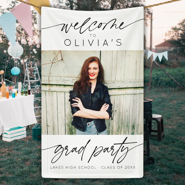 Lona Bienvenida a la fiesta de graduación de guión mode (Subido por el creador)