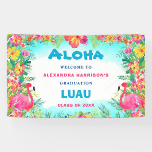 Lona Bienvenida a la fiesta de graduación hawaiana trop