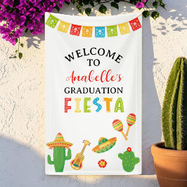 Lona Bienvenida a la fiesta de graduación mexicana