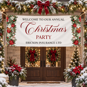 Lona Bienvenida a la Fiesta de Navidad de Empleados Cor