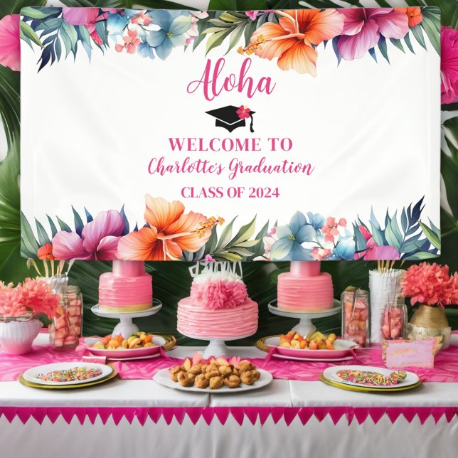 Lona Bienvenida a la Graduación Tropical Aloha Luau 202 (Subido por el creador)