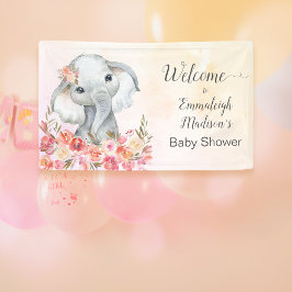 Lona Bienvenida a la Moda Elephant Baby Shower Boho